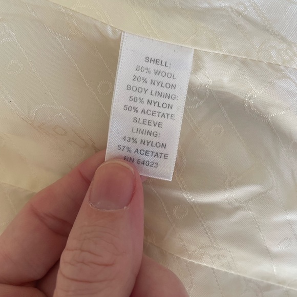 Banana Republic cream wool trench coat - Picture 7 of 10